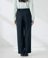 KBLLB13079 a.v.v(アー・ヴェ・ヴェ) 【洗える/イージーケア/ストレッチ】パウダーツイルワイドストレートパンツ ネイビー