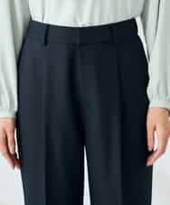 KBLLB13079 a.v.v(アー・ヴェ・ヴェ) 【洗える/イージーケア/ストレッチ】パウダーツイルワイドストレートパンツ ネイビー