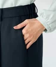 KBLLB13079 a.v.v(アー・ヴェ・ヴェ) 【洗える/イージーケア/ストレッチ】パウダーツイルワイドストレートパンツ ネイビー