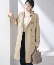 KBUCA01139 a.v.v(アー・ヴェ・ヴェ) ベーシックロングトレンチコート ベージュ