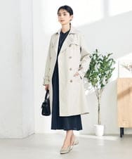 KBUCA01139 a.v.v(アー・ヴェ・ヴェ) ベーシックロングトレンチコート グレージュ