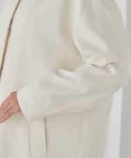 KBUCD02129 a.v.v(アー・ヴェ・ヴェ) ジャガードノーカラーコート ネイビー