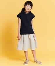KCKFM49019 a.v.v KIDS(アー・ヴェ・ヴェ) [100-160]【WEB限定/洗濯機洗いOK】サイドスリットダンボールパーカー[WEB限定サイズ] ラベンダー