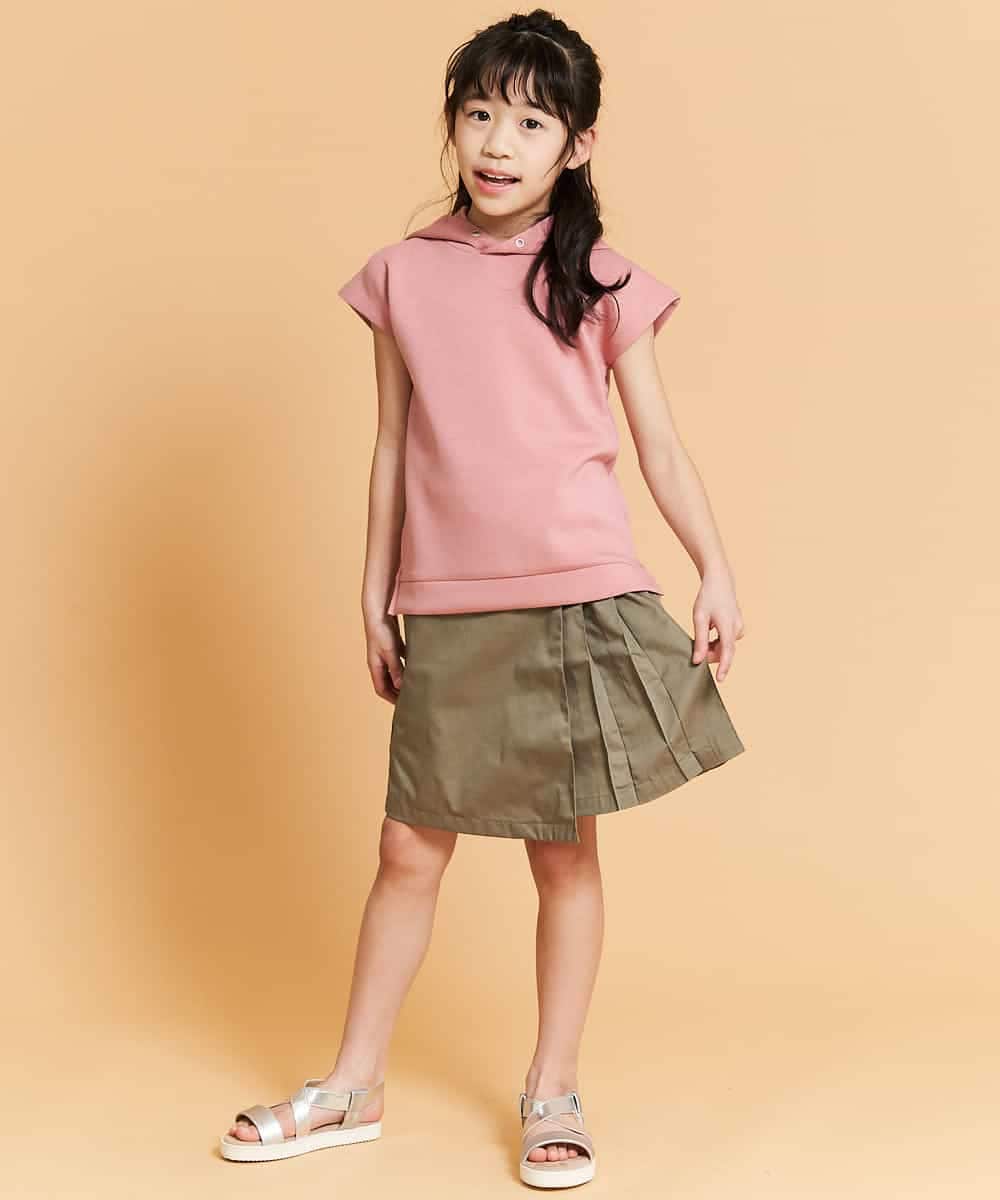 KCKFM49019 a.v.v KIDS(アー・ヴェ・ヴェ) [100-160]【WEB限定/洗濯機洗いOK】サイドスリットダンボールパーカー[WEB限定サイズ] ラベンダー