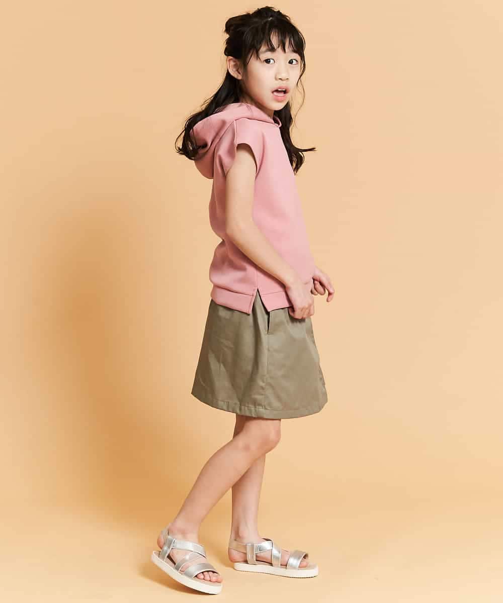 KCKFM49019 a.v.v KIDS(アー・ヴェ・ヴェ) [100-160]【WEB限定/洗濯機洗いOK】サイドスリットダンボールパーカー[WEB限定サイズ] ラベンダー