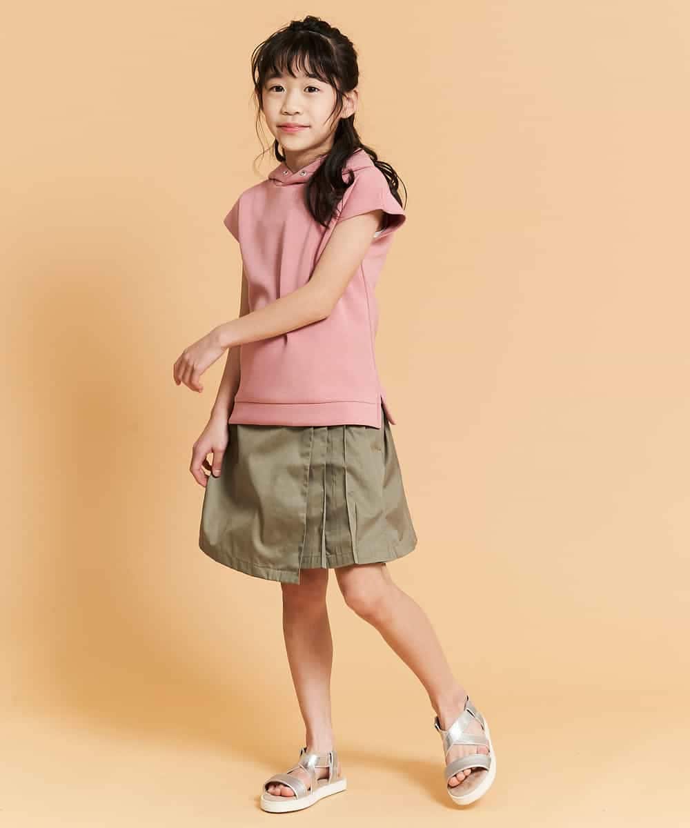 KCKFM49019 a.v.v KIDS(アー・ヴェ・ヴェ) [100-160]【WEB限定/洗濯機洗いOK】サイドスリットダンボールパーカー[WEB限定サイズ] ラベンダー