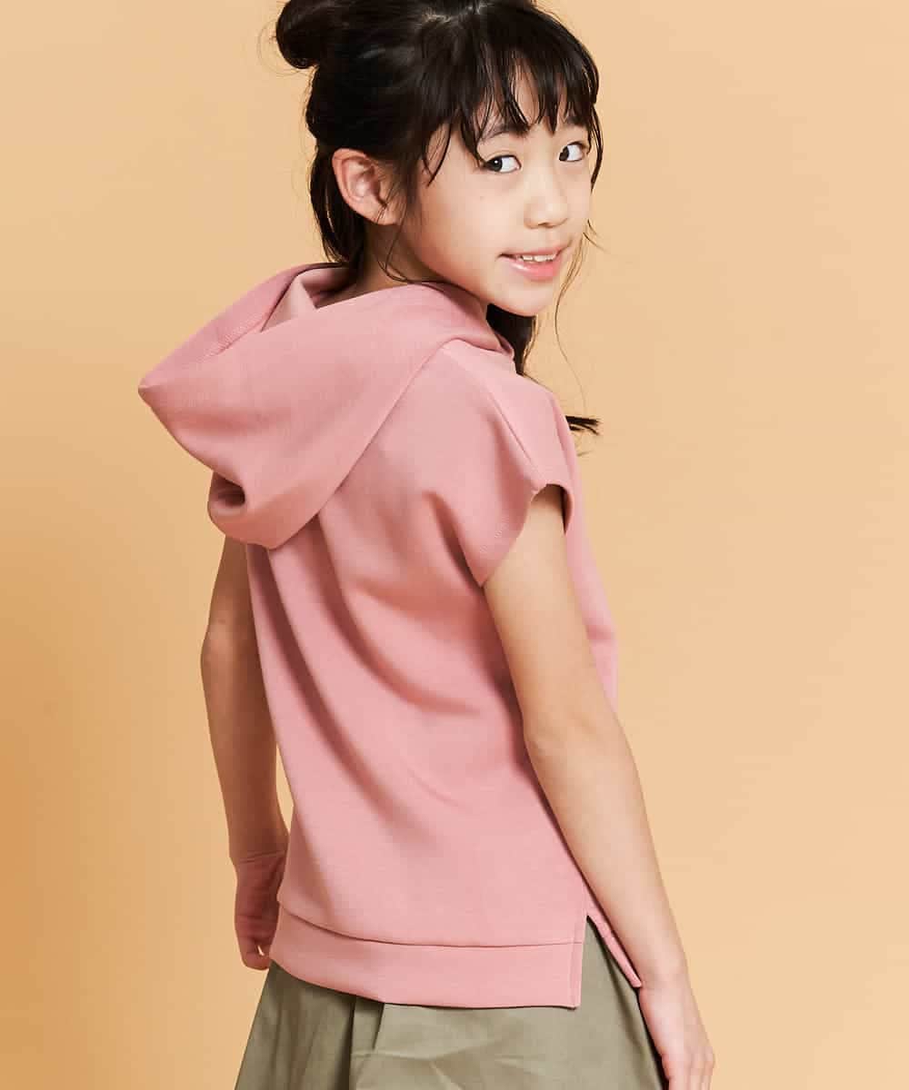 KCKFM49019 a.v.v KIDS(アー・ヴェ・ヴェ) [100-160]【WEB限定/洗濯機洗いOK】サイドスリットダンボールパーカー[WEB限定サイズ] ラベンダー
