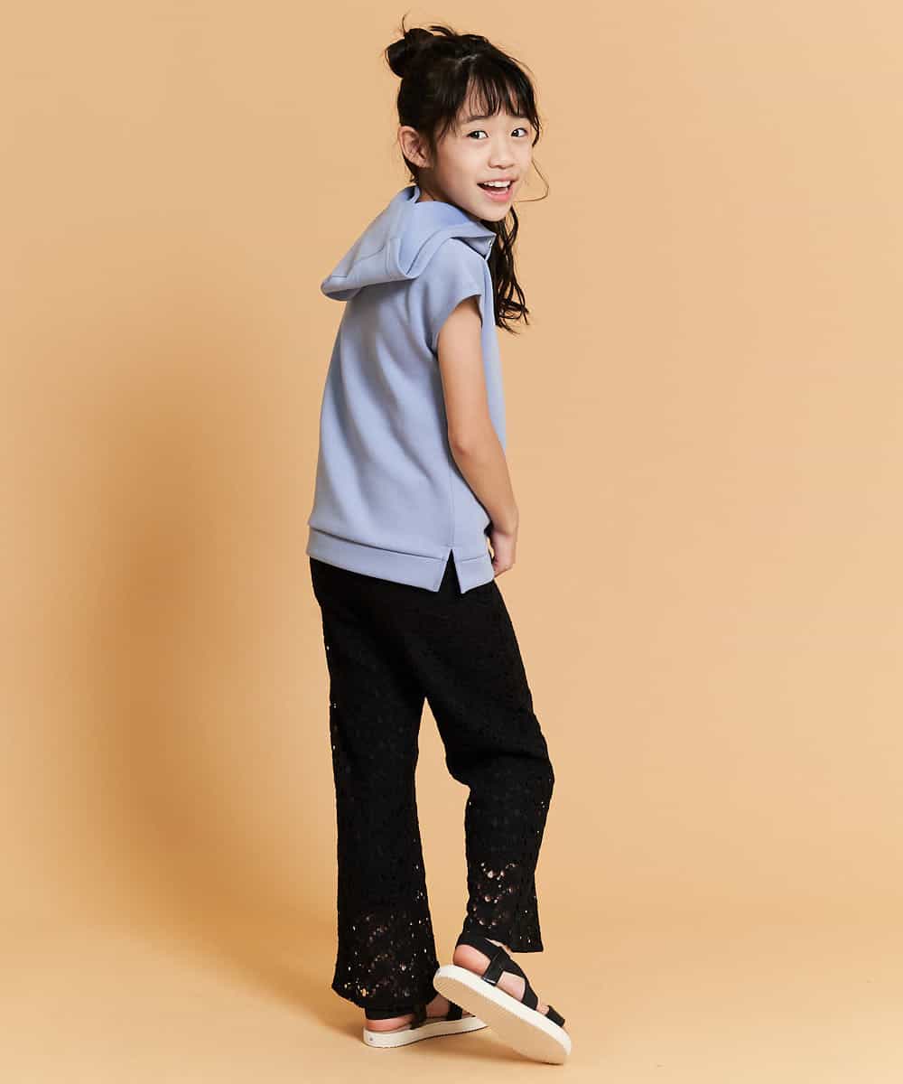 KCKFM49019 a.v.v KIDS(アー・ヴェ・ヴェ) [100-160]【WEB限定/洗濯機洗いOK】サイドスリットダンボールパーカー[WEB限定サイズ] ラベンダー