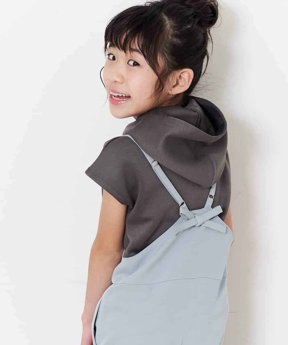 KCKFM49019 a.v.v KIDS(アー・ヴェ・ヴェ) [100-160]【WEB限定/洗濯機洗いOK】サイドスリットダンボールパーカー[WEB限定サイズ] ラベンダー