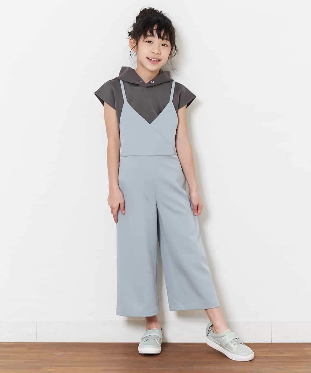 KCKFM49019 a.v.v KIDS(アー・ヴェ・ヴェ) [100-160]【WEB限定/洗濯機洗いOK】サイドスリットダンボールパーカー[WEB限定サイズ] ラベンダー