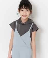 KCKFM49019 a.v.v KIDS(アー・ヴェ・ヴェ) [100-160]【WEB限定/洗濯機洗いOK】サイドスリットダンボールパーカー[WEB限定サイズ] ダークグレー