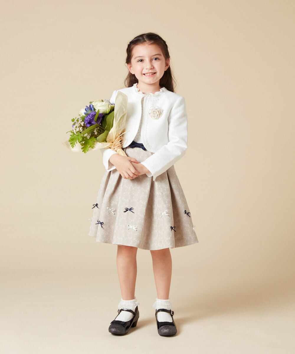 KG2CA01019 a.v.v KIDS(アー・ヴェ・ヴェ) [KIDS]パール調フラワーコサージュ アイボリー