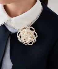 KG2CD01024 a.v.v KIDS(アー・ヴェ・ヴェ) [KIDS]パール調フラワーコサージュ アイボリー