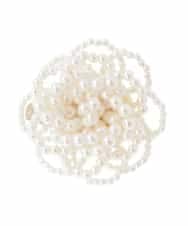 KG2CD01024 a.v.v KIDS(アー・ヴェ・ヴェ) [KIDS]【2026セレモニー】パール調フラワーコサージュ アイボリー