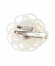 KG2CD01024 a.v.v KIDS(アー・ヴェ・ヴェ) [KIDS]【2026セレモニー】パール調フラワーコサージュ アイボリー