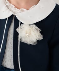 KG2CD02021 a.v.v KIDS(アー・ヴェ・ヴェ) [KIDS]ラメフラワーコサージュ アイボリー