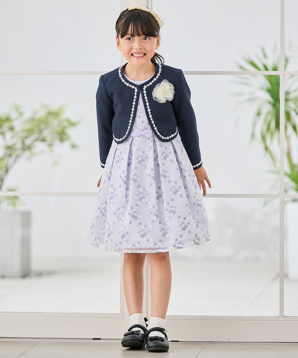 KG2CD02021 a.v.v KIDS(アー・ヴェ・ヴェ) [KIDS]ラメフラワーコサージュ アイボリー