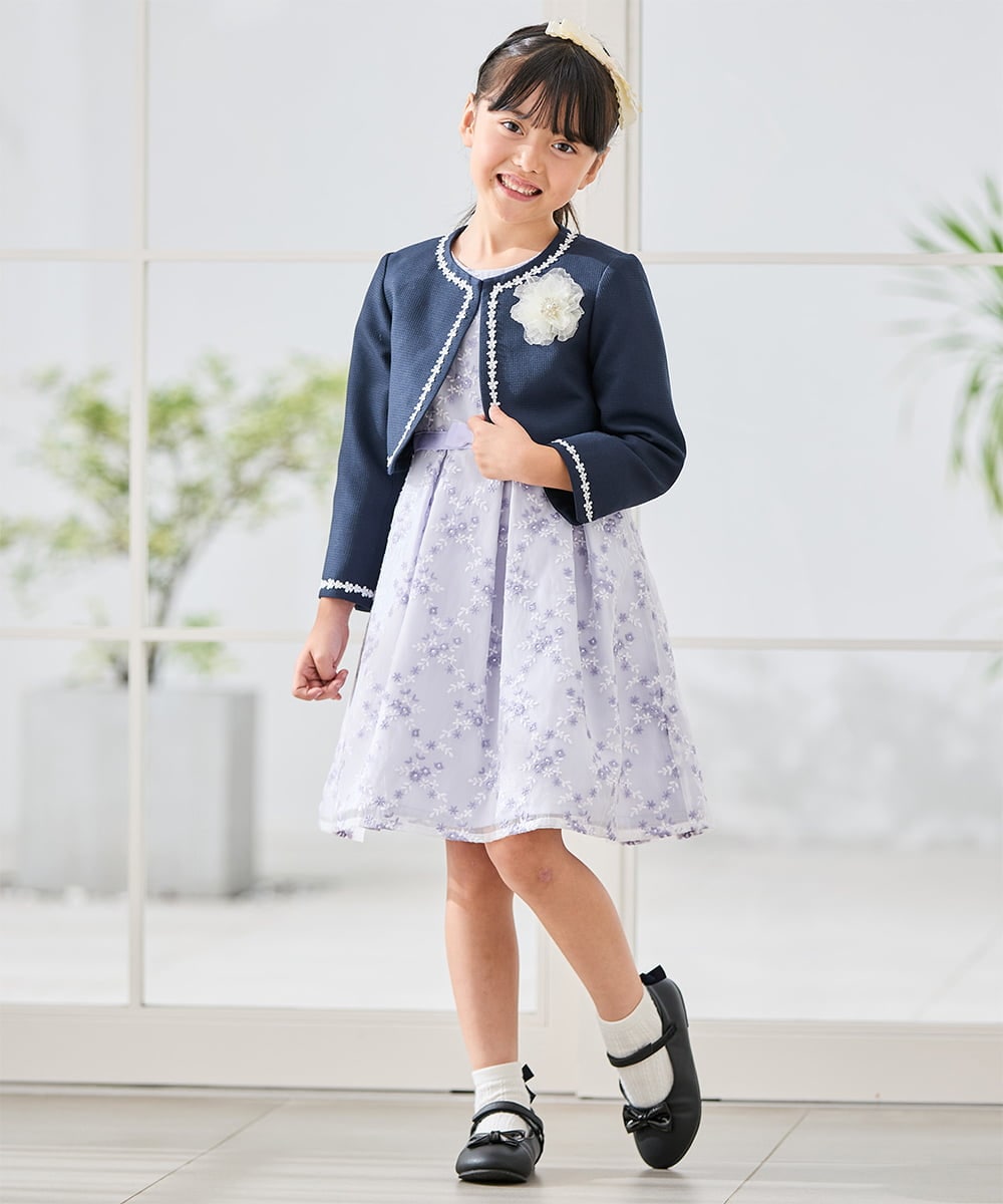 KG2CD02021 a.v.v KIDS(アー・ヴェ・ヴェ) [KIDS]ラメフラワーコサージュ アイボリー