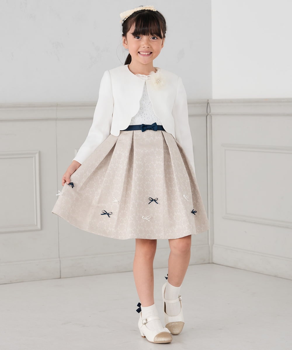 KG2CD02021 a.v.v KIDS(アー・ヴェ・ヴェ) [KIDS]ラメフラワーコサージュ アイボリー