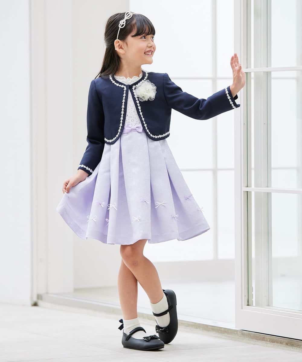 KG2CD02021 a.v.v KIDS(アー・ヴェ・ヴェ) [KIDS]ラメフラワーコサージュ アイボリー