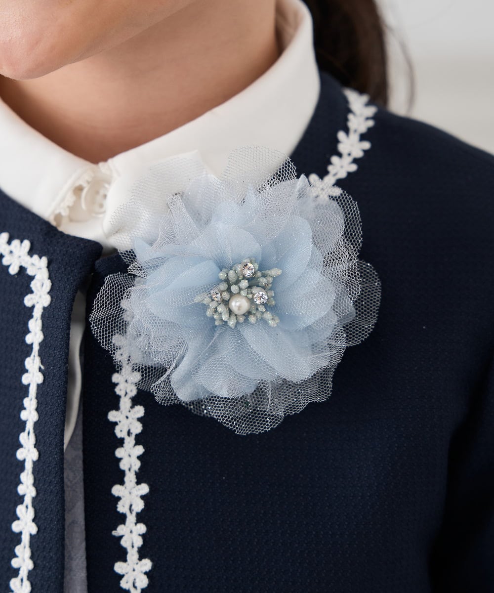 KG2CD02021 a.v.v KIDS(アー・ヴェ・ヴェ) [KIDS]ラメフラワーコサージュ ラベンダー