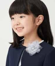 KG2CP03016 a.v.v KIDS(アー・ヴェ・ヴェ) [KIDS]ラメフラワーコサージュ ライトグレー