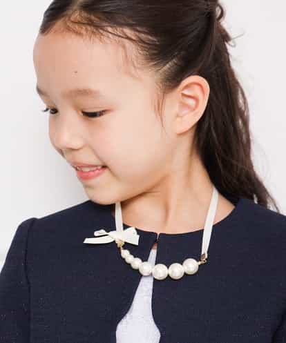 KG2DJ01012 a.v.v KIDS [KIDS]パールチョウリボンネックレス
