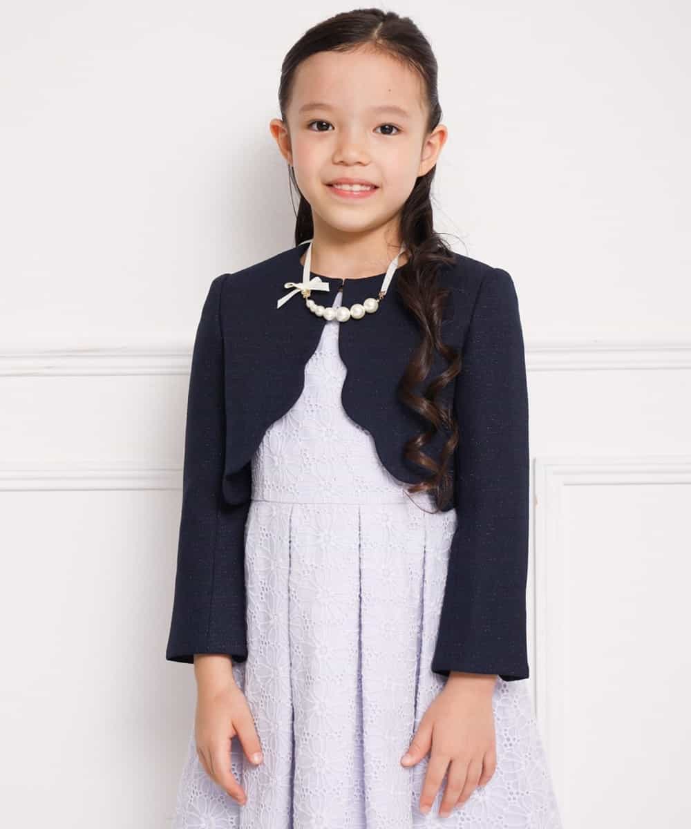 KG2DJ01012 a.v.v KIDS(アー・ヴェ・ヴェ) [KIDS]パールチョウリボンネックレス ブラック