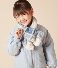 KG3AA10029 a.v.v KIDS(アー・ヴェ・ヴェ) [KIDS]【リバーシブル】チェックボアマフラー ピンク