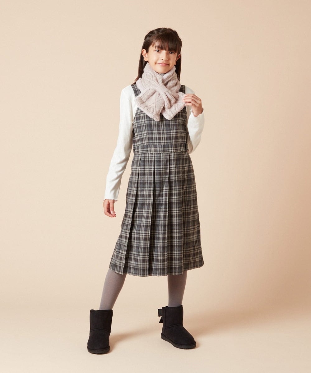 KG3AA12029 a.v.v KIDS(アー・ヴェ・ヴェ) [KIDS]【リバーシブル】リボンスヌード ピンク