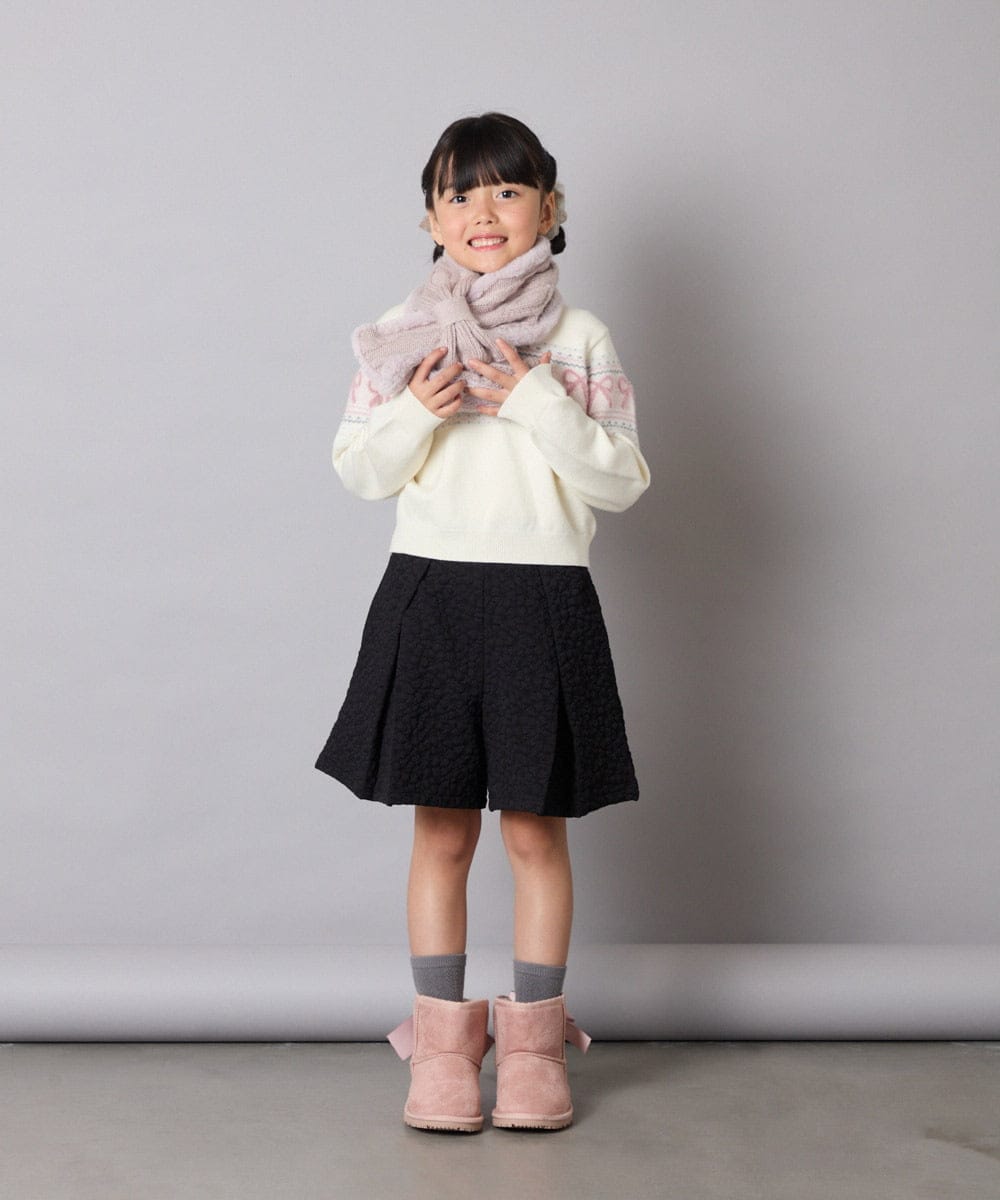 KG3AD01029 a.v.v KIDS(アー・ヴェ・ヴェ) [KIDS]【リバーシブル】リボンスヌード ピンク