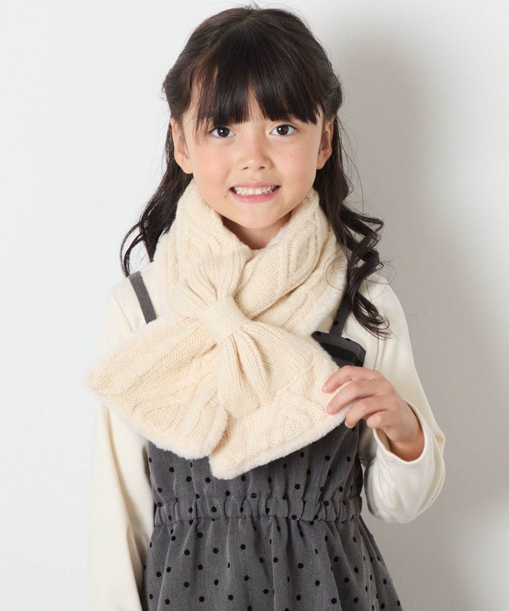 KG3AD01029 a.v.v KIDS(アー・ヴェ・ヴェ) [KIDS]【リバーシブル】リボンスヌード ピンク