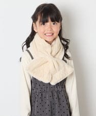 KG3AD01029 a.v.v KIDS(アー・ヴェ・ヴェ) [KIDS]【リバーシブル】リボンスヌード アイボリー