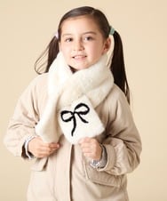 KG3AD02024 a.v.v KIDS(アー・ヴェ・ヴェ) [KIDS]リボンファーマフラー アイボリー