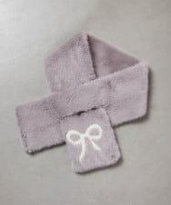 KG3AD02024 a.v.v KIDS(アー・ヴェ・ヴェ) [KIDS]リボンファーマフラー アイボリー