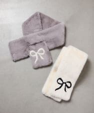 KG3AD02024 a.v.v KIDS(アー・ヴェ・ヴェ) [KIDS]リボンファーマフラー アイボリー