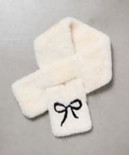 KG3AD02024 a.v.v KIDS(アー・ヴェ・ヴェ) [KIDS]リボンファーマフラー アイボリー