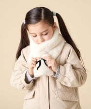 KG3AD02024 a.v.v KIDS(アー・ヴェ・ヴェ) [KIDS]リボンファーマフラー アイボリー