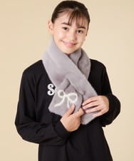 KG3AD02024 a.v.v KIDS(アー・ヴェ・ヴェ) [KIDS]リボンファーマフラー アイボリー