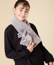 KG3AD02024 a.v.v KIDS(アー・ヴェ・ヴェ) [KIDS]リボンファーマフラー ライトグレー