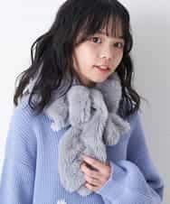 KG3AP02019 a.v.v KIDS(アー・ヴェ・ヴェ) [KIDS]フリルフェイクファーティペット ライトグレー