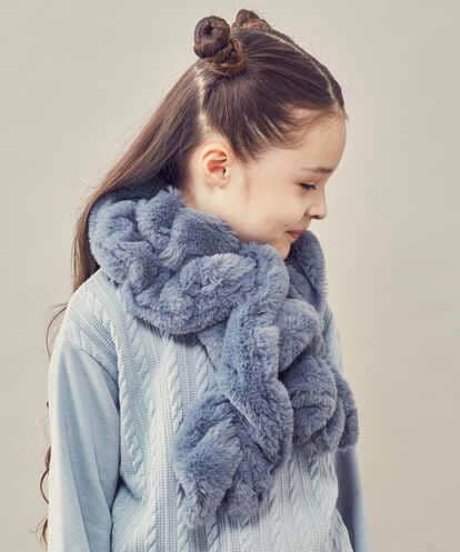 KG3AS21019 a.v.v KIDS [KIDS]フリルフェイクファーマフラー
