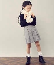 KG3AS21019 a.v.v KIDS(アー・ヴェ・ヴェ) [KIDS]フリルフェイクファーマフラー ライトブルー