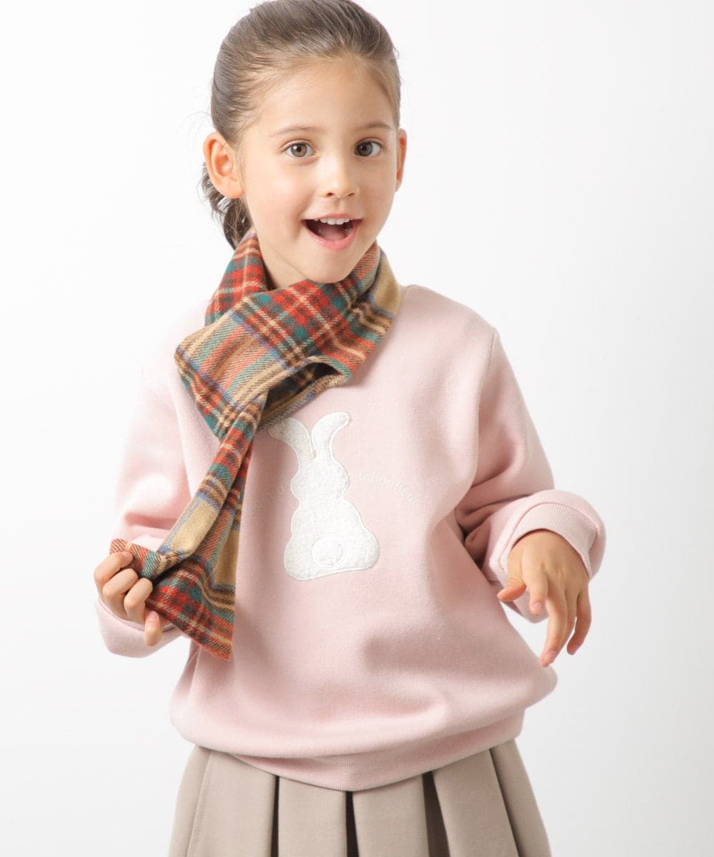 KG3AS23016 a.v.v KIDS(アー・ヴェ・ヴェ) [KIDS]チェック柄ティペット ベージュ