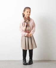 KG3AS23016 a.v.v KIDS(アー・ヴェ・ヴェ) [KIDS]チェック柄ティペット ベージュ