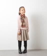 KG3AS23016 a.v.v KIDS(アー・ヴェ・ヴェ) [KIDS]チェック柄ティペット ベージュ