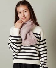 KG3AV20024 a.v.v KIDS(アー・ヴェ・ヴェ) [KIDS]【2WAY】リバーシブルリボンマフラー ピンク
