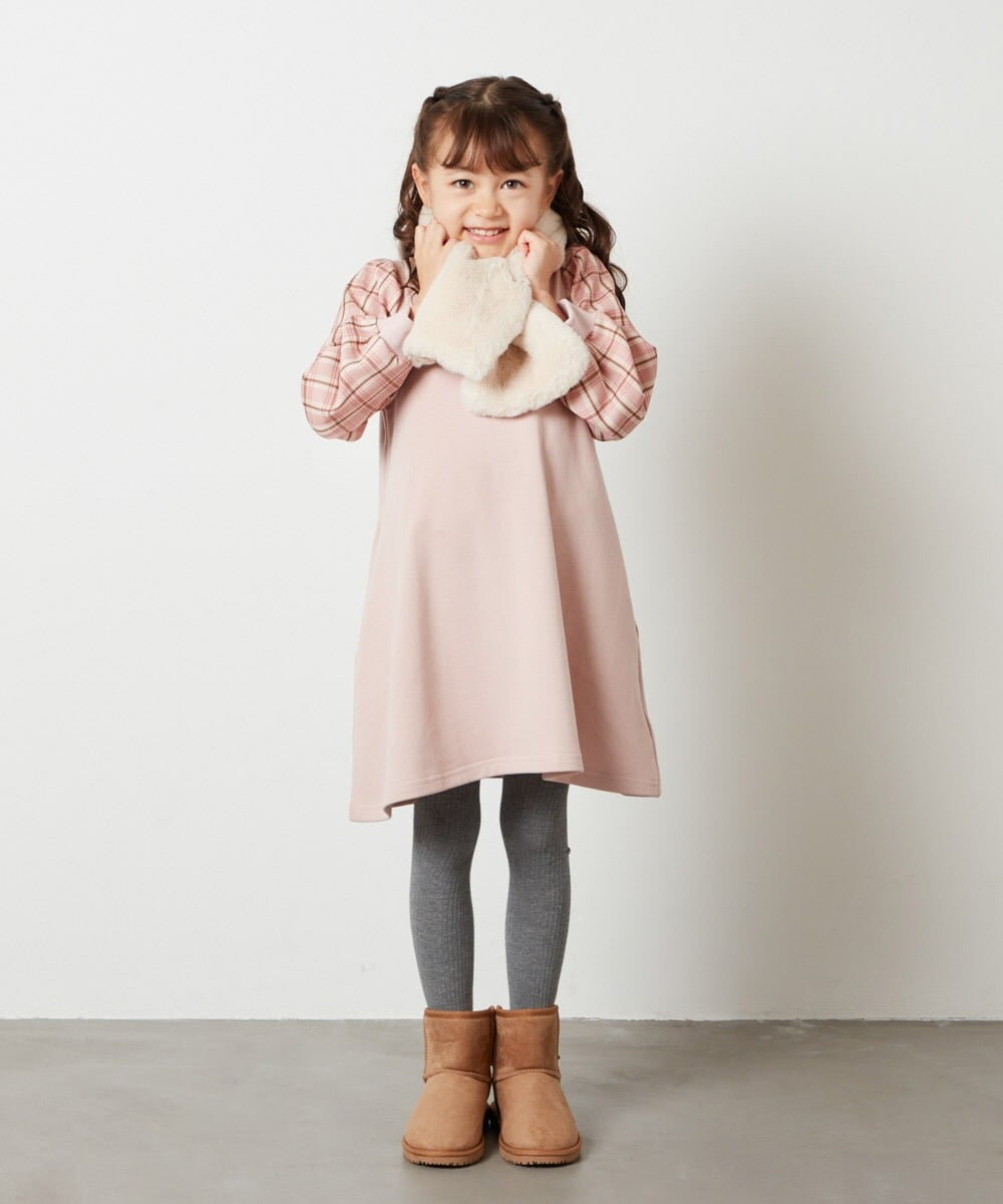 KG3AV20024 a.v.v KIDS(アー・ヴェ・ヴェ) [KIDS]【2WAY】リバーシブルリボンマフラー アイボリー