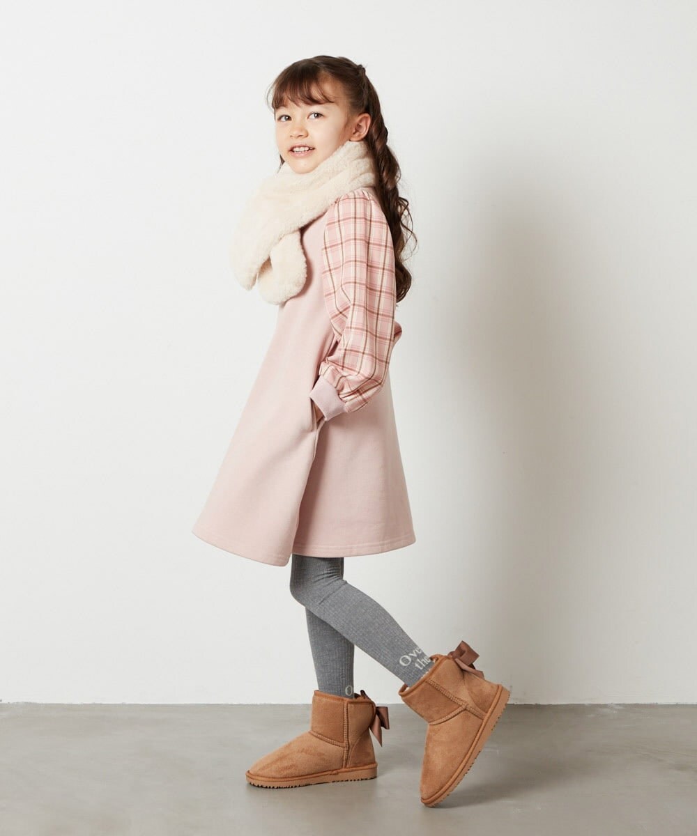 KG3AV20024 a.v.v KIDS(アー・ヴェ・ヴェ) [KIDS]【2WAY】リバーシブルリボンマフラー アイボリー