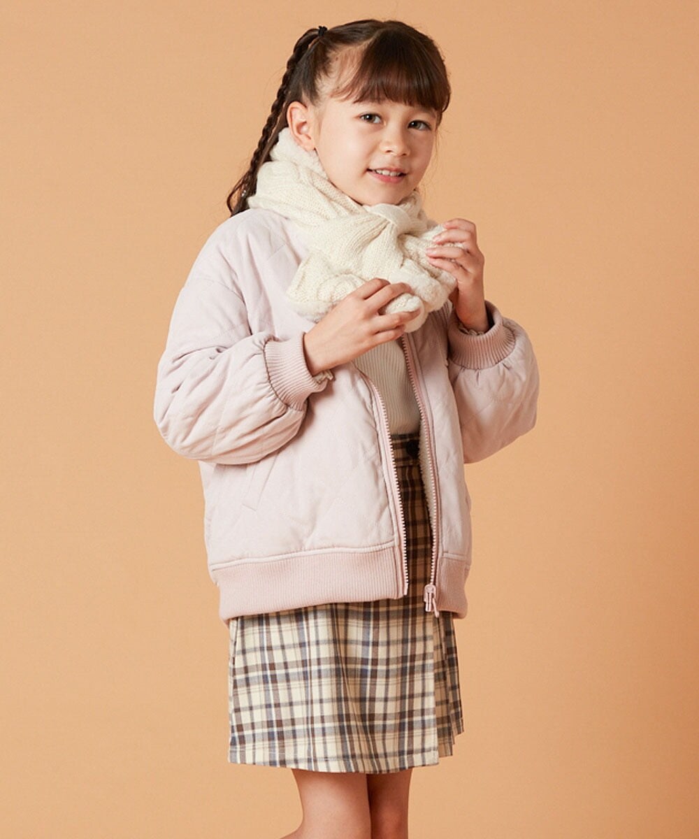 KG3AV20024 a.v.v KIDS(アー・ヴェ・ヴェ) [KIDS]【2WAY】リバーシブルリボンマフラー アイボリー